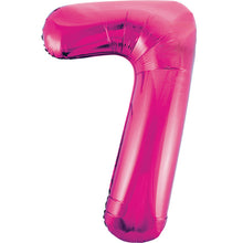 Large Pink Inflated Foil Number Balloons 34"