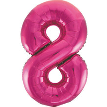 Pink Inflated Foil Number Balloons