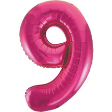 Pink Inflated Foil Number Balloons