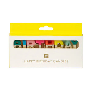 Birthday Brights Rainbow Happy Birthday Candles