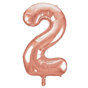 Rose Gold Inflated Foil Number Balloons