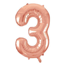 Rose Gold Inflated Foil Number Balloons