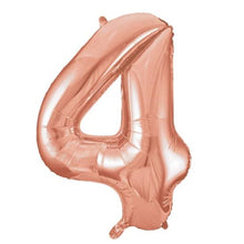 Rose Gold Inflated Foil Number Balloons