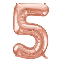 Rose Gold Inflated Foil Number Balloons