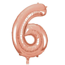 Rose Gold Inflated Foil Number Balloons