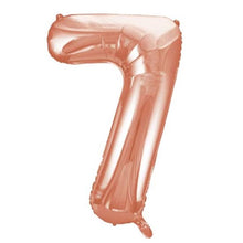 Large Rose Gold Inflated Foil Number Balloons 34"