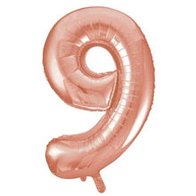 Large Rose Gold Inflated Foil Number Balloons 34"