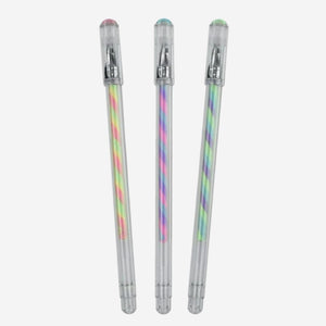 Set of 3 Multicoloured Twist Gel Pens