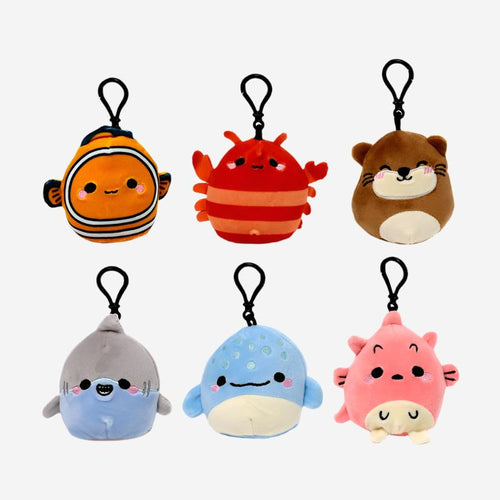 Squidglys Adoramals Sealife Plush Keyring