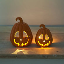 Orange Carved Pumpkin Lantern