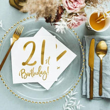 21st Gold Foiled Birthday Napkin