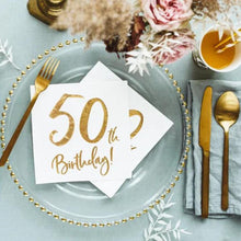 50th Gold Foiled Birthday Napkin