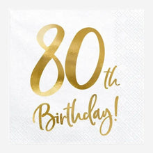 90th Gold Foiled Birthday Napkin