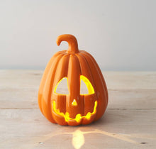 Orange Carved Pumpkin Lantern