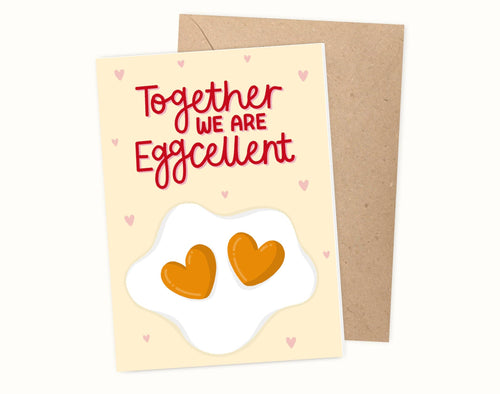 Together we're eggcellent - Valentines Card