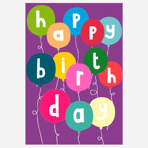 Birthday Balloons Card by Paper Salad