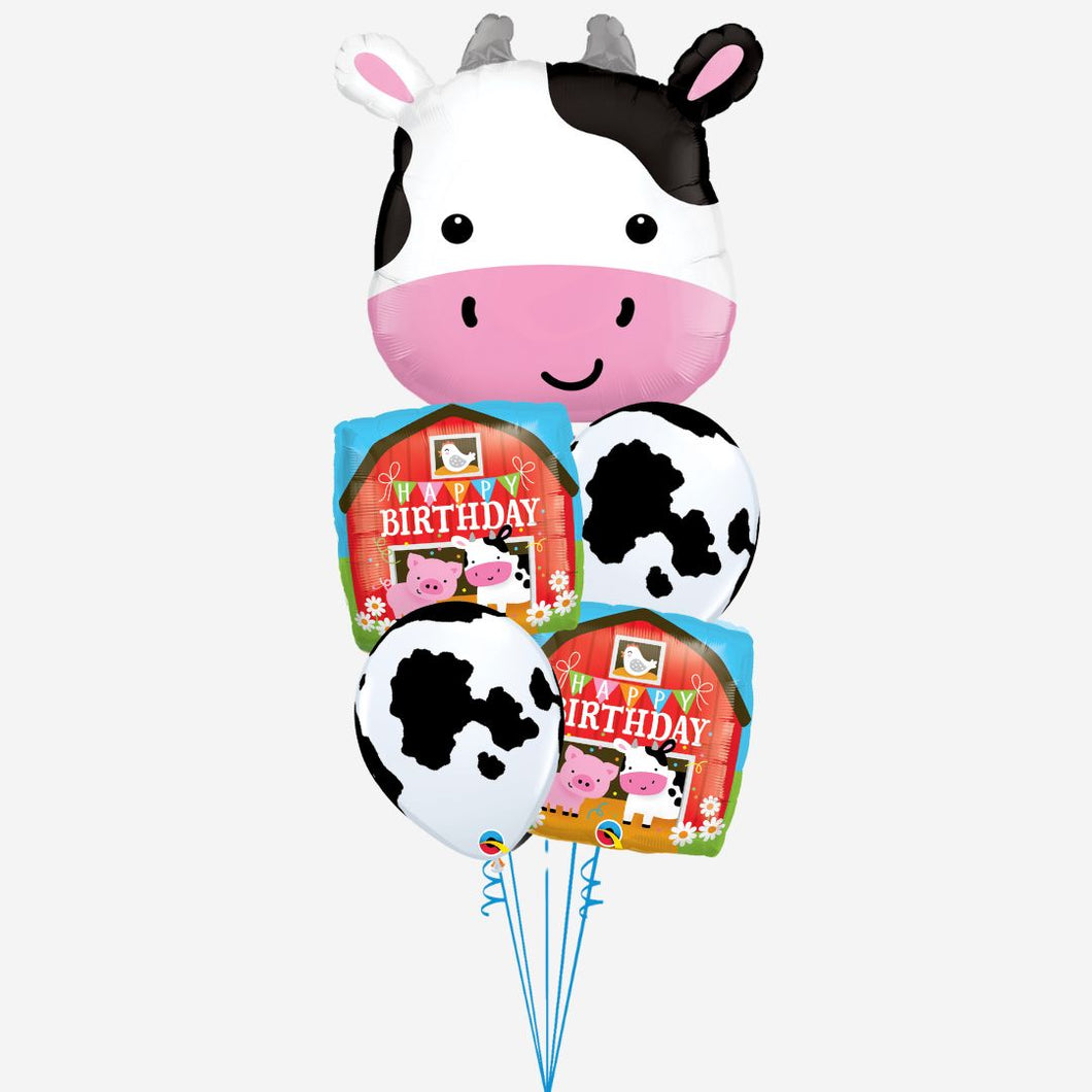 Cute Cow Barn Balloon Bouquet