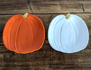 Ceramic Pumpkin Plate & Trinket Dish