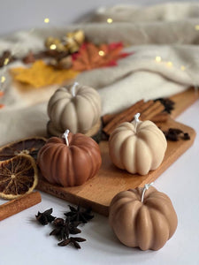 Cream Autumn Pumpkin Candle