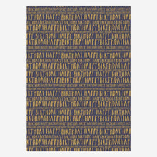 Happy Birthday Navy Wrapping Paper Roll