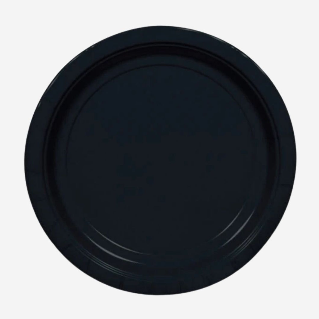 Black Paper Plates - Pack of 16