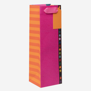 Colour Hub Pink Bottle Gift Bag