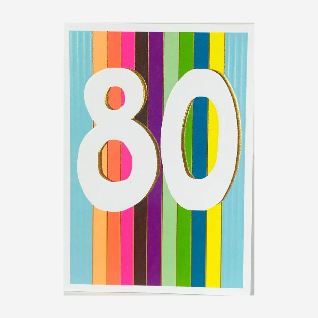 Age 80 Card by Paper Salad