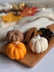 Cream Autumn Pumpkin Candle