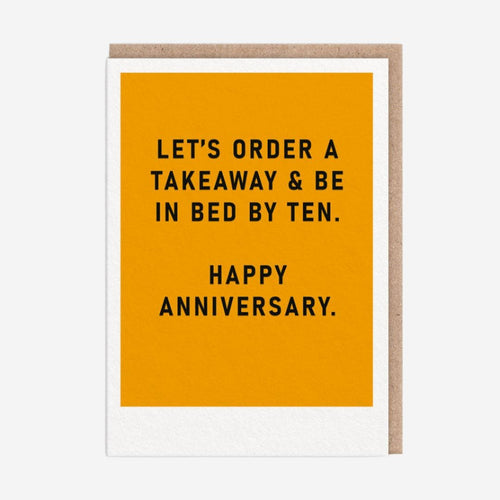 In Bed By Ten Anniversary Card