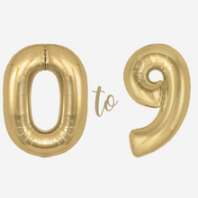 Chrome Gold Inflated Foil Number Balloons