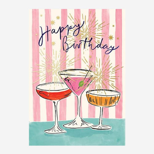 Cocktails Birthday Card