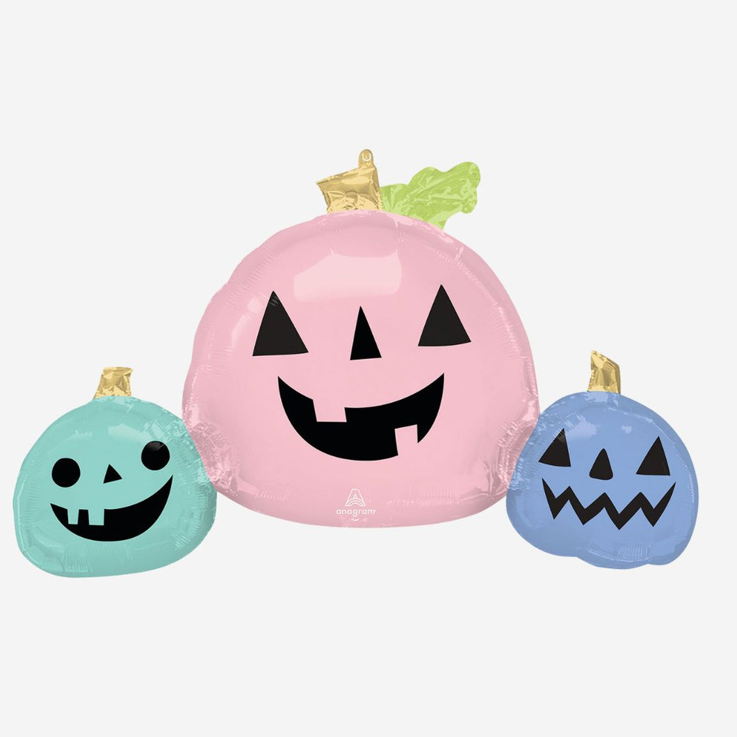 Pastel Pumpkin Trio Inflated Foil Balloon