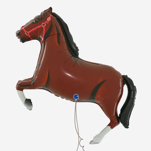 Dark Brown Horse Inflated Foil Balloon