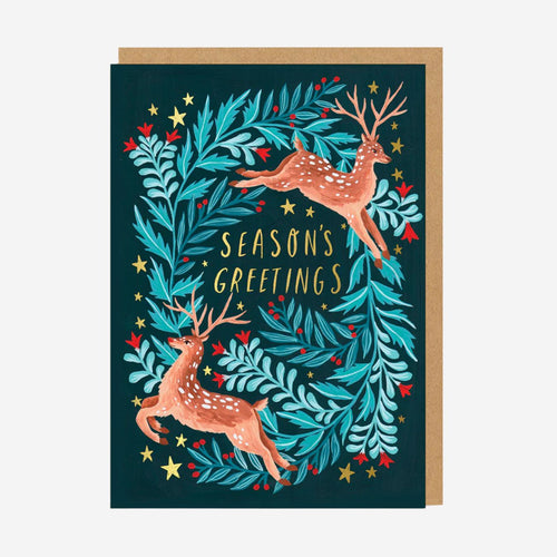 Deer Seasons Greetings Greeting Card