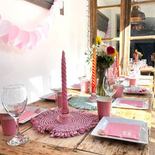 Pink Raffia Placemats for Table