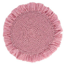 Pink Raffia Placemats for Table