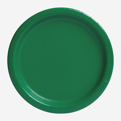 Emerald Green Paper Plates - Pack of 16