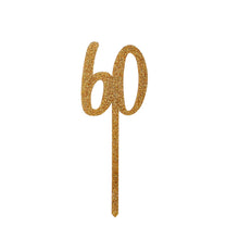 Gold Glitter Acyrlic 60 Cake Topper