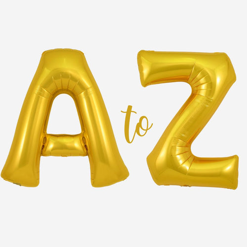 Large Gold Inflated Letter Balloons 34