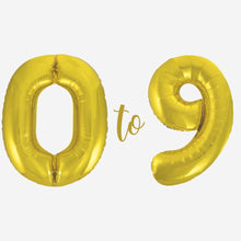 Large Gold Inflated Foil Number Balloons 34"