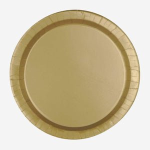 Gold Paper Plates - Pack of 16