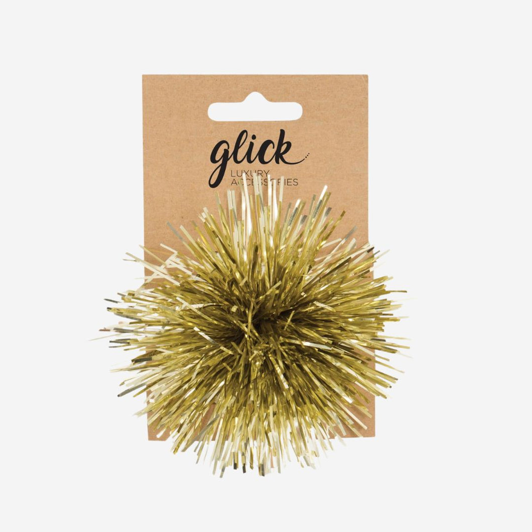 Gold Tinsel Pom Pom