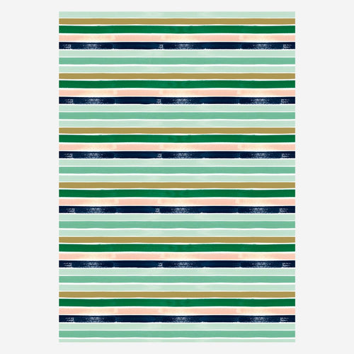 Green Stripes Wrapping Paper Roll