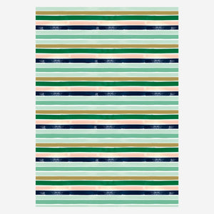 Green Stripes Wrapping Paper Roll