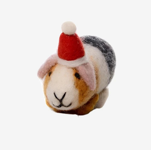 Handmade Guinea Pig with Hat Hanging Decoration