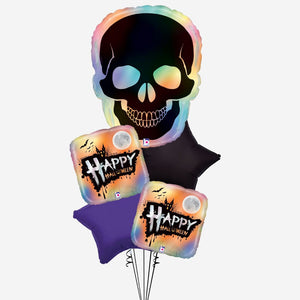 Holographic Skull Balloon Bouquet