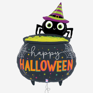 Halloween Spider Cauldron Inflated Foil Balloon