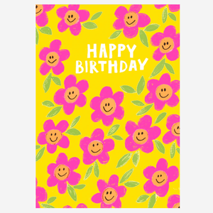 Happy Birthday Flowers Card by Paper Salad