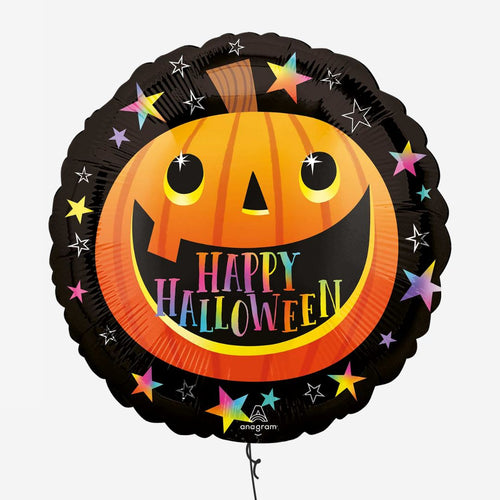 Smiley Pumpkin Happy Halloween Inflated Foil Balloon