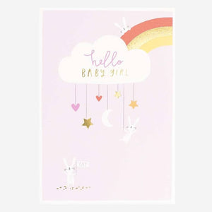 "Hello Baby Girl" Dedication Card